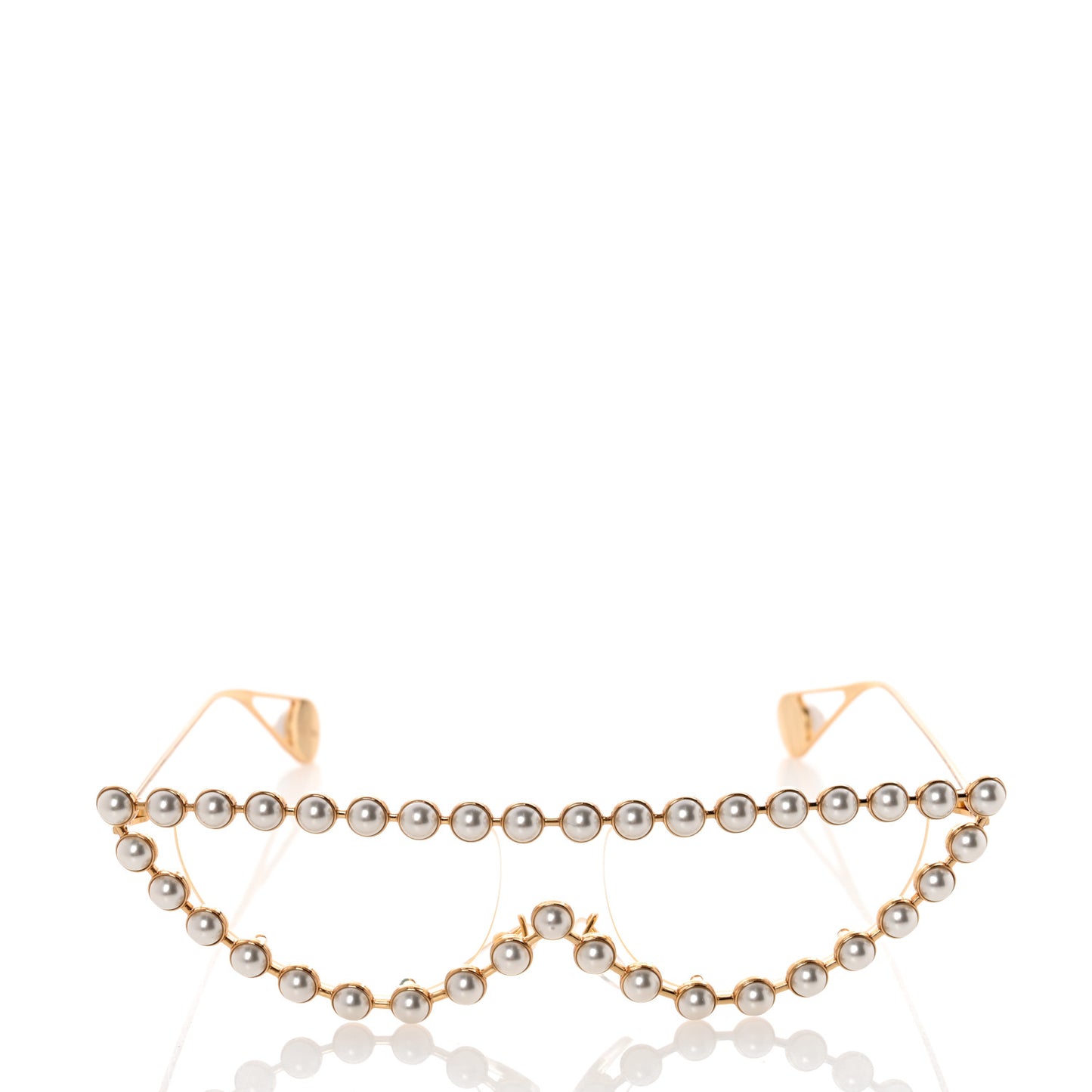 Metal Crystal Cat Eye Glasses GG0364S Gold