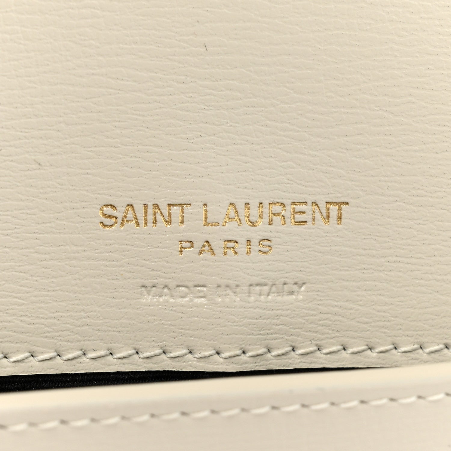 Saint Laurent Smooth Calfskin Monogram Phone Holder Crossbody Blanc Vintage 6 of 9
