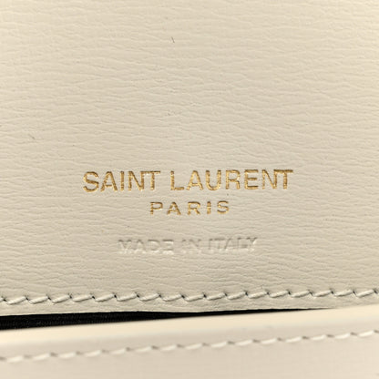 Saint Laurent Smooth Calfskin Monogram Phone Holder Crossbody Blanc Vintage 6 of 9