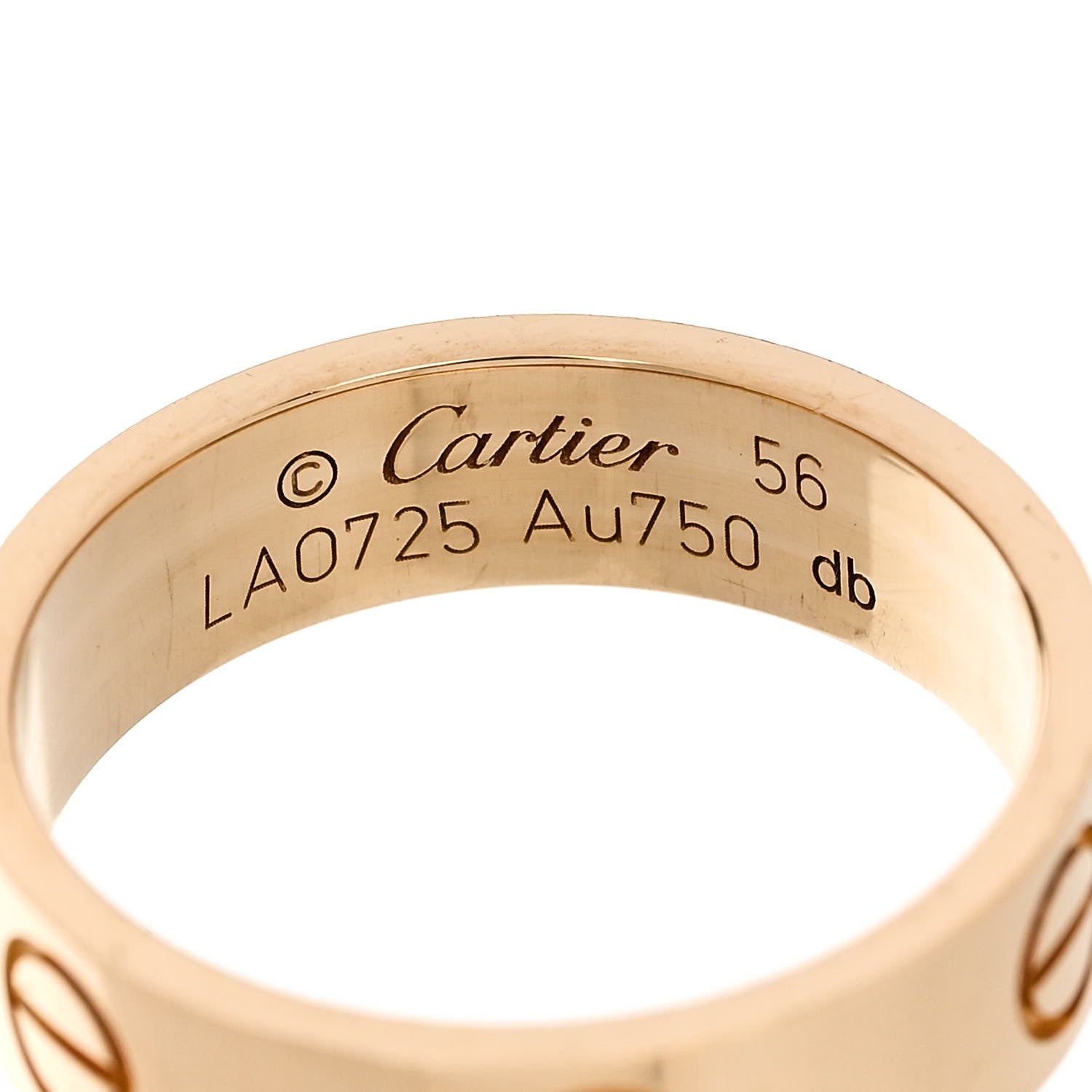 Cartier 18K Yellow Gold 5.5mm LOVE Ring 56 7.75 4 of 5