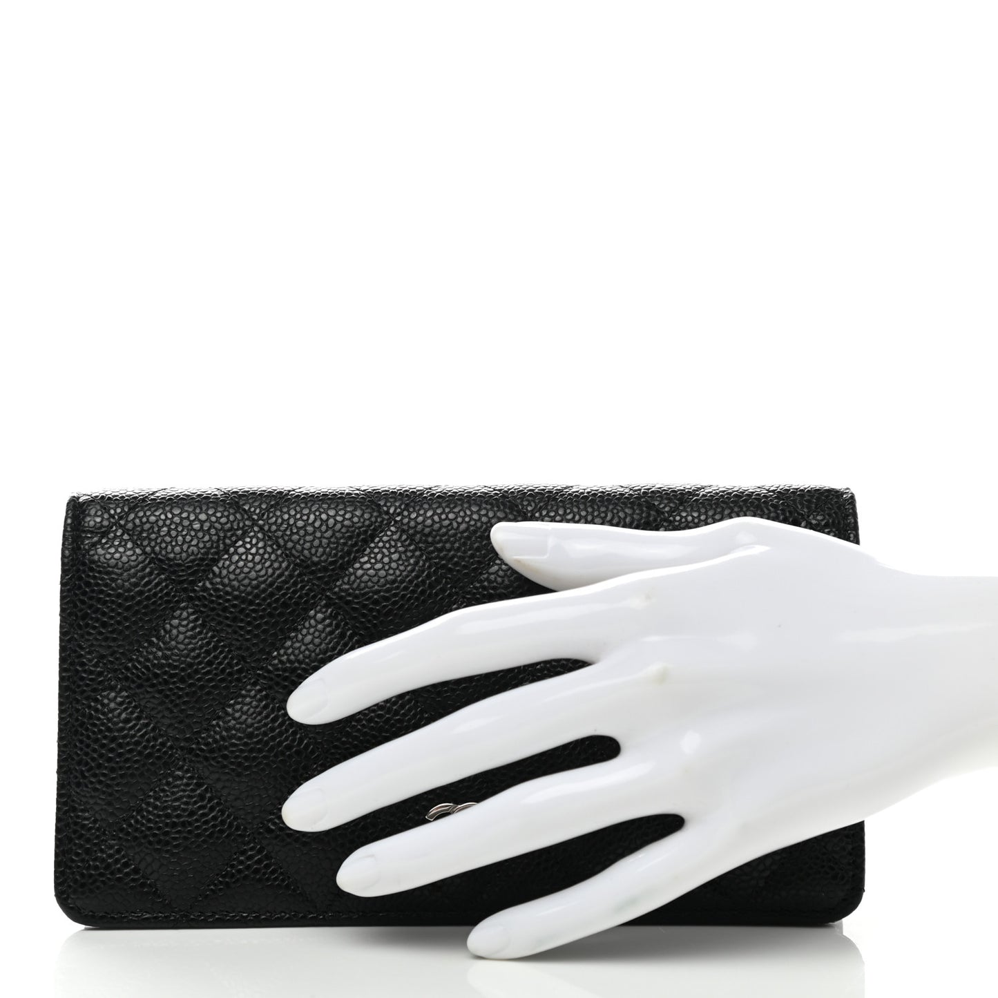 Caviar Quilted Yen Wallet Black