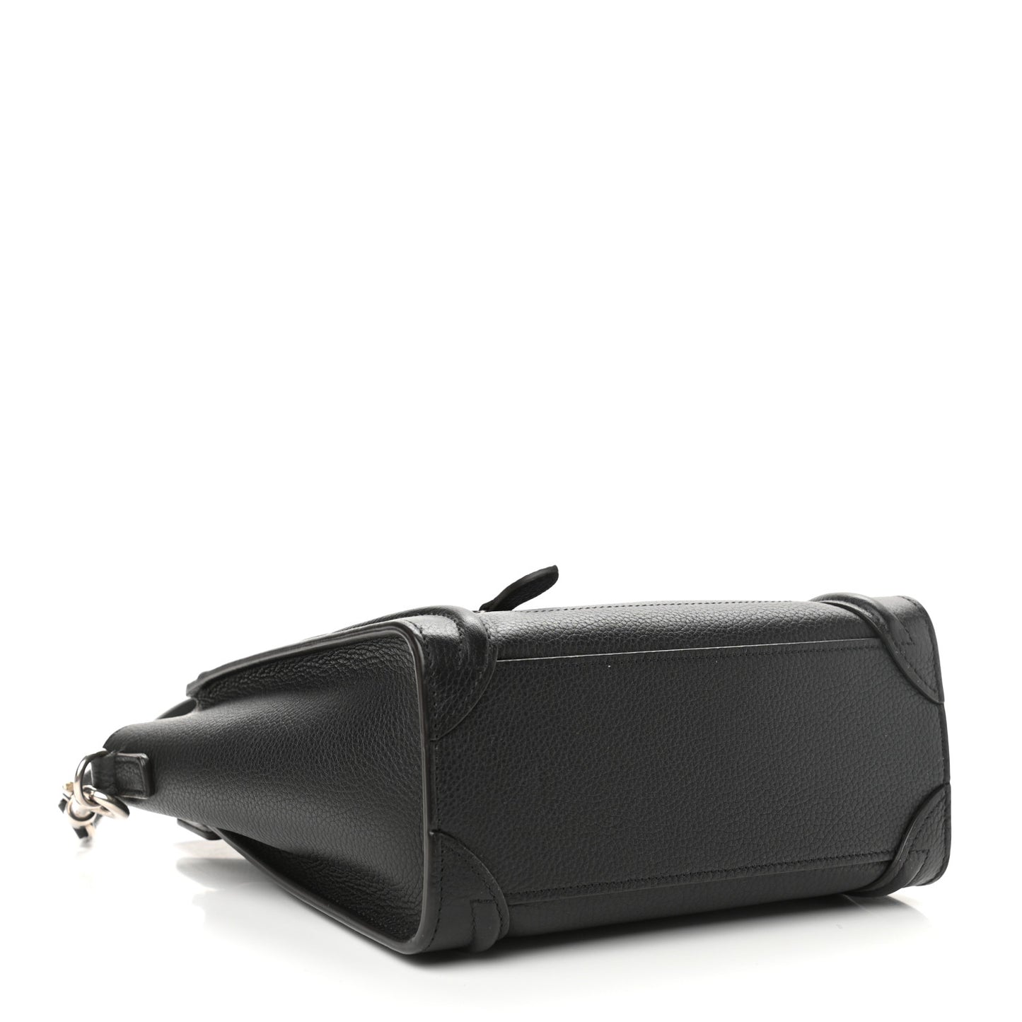 Drummed Calfskin Nano Luggage Black