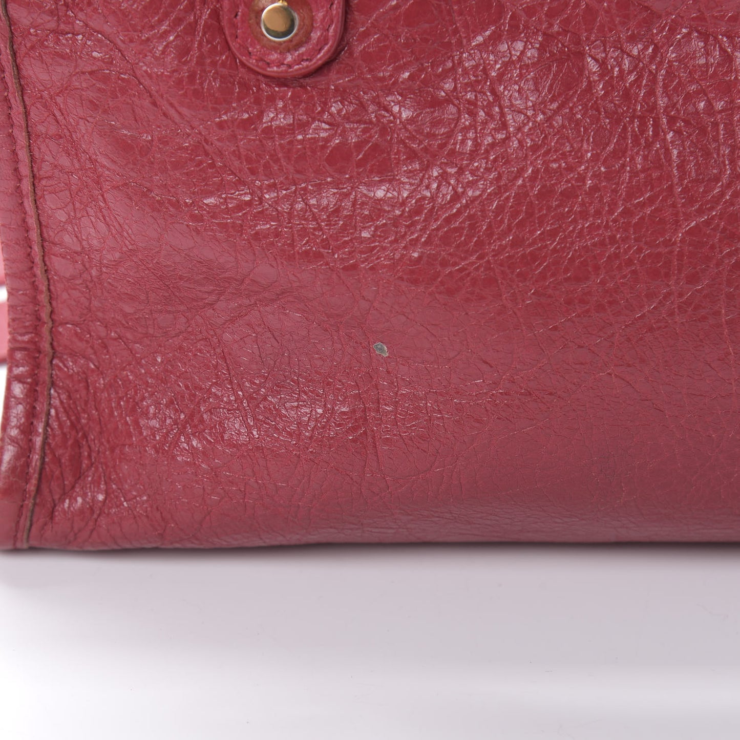 Agneau Classic Gold Hardware Mini City Rouge Sapphire
