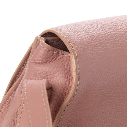 Chloe Grained Calfskin Small Marcie Saddle Bag Anemone Pink 9 of 10
