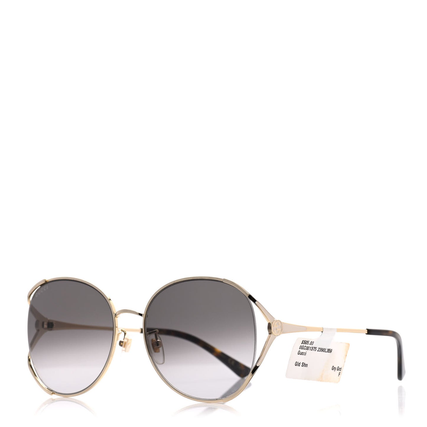 Oversized Round Frame GG0650S Sunglasses Gold