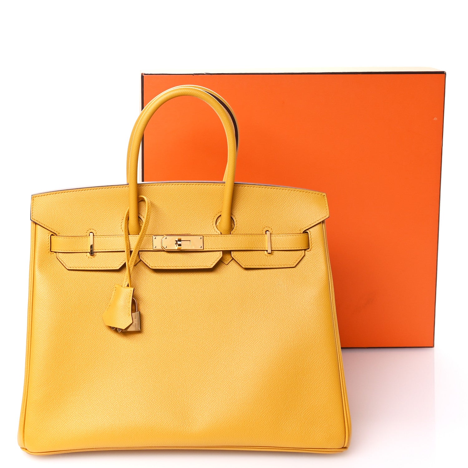 Hermes Epsom Birkin 35 Jaune Ambre 11 of 11