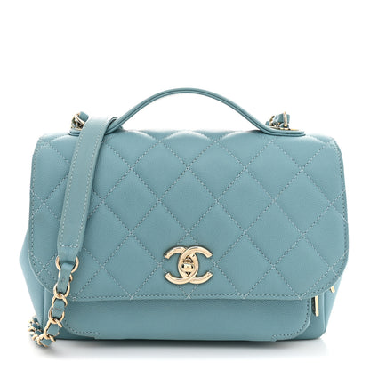 Chanel Caviar Quilted Medium Business Affinity Flap Light Blue 1 of 10