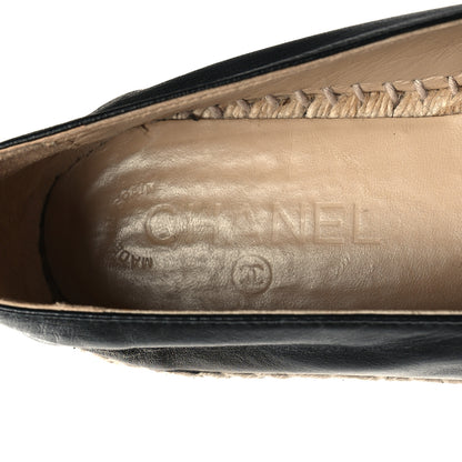 Chanel Lambskin CC Espadrilles 40 Black 9 of 9