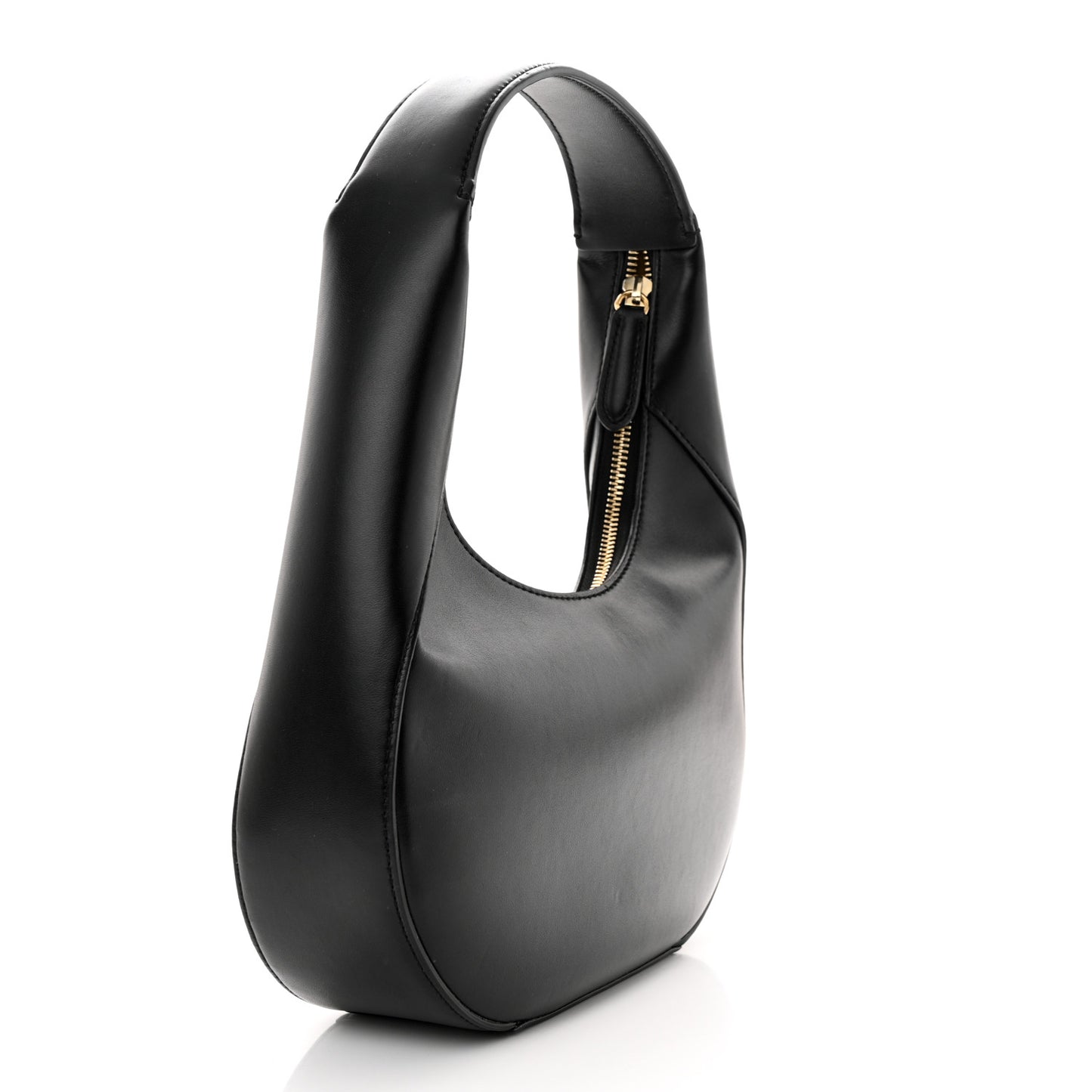 Eco Alter Nappa Perforated Logo Small Hobo Black