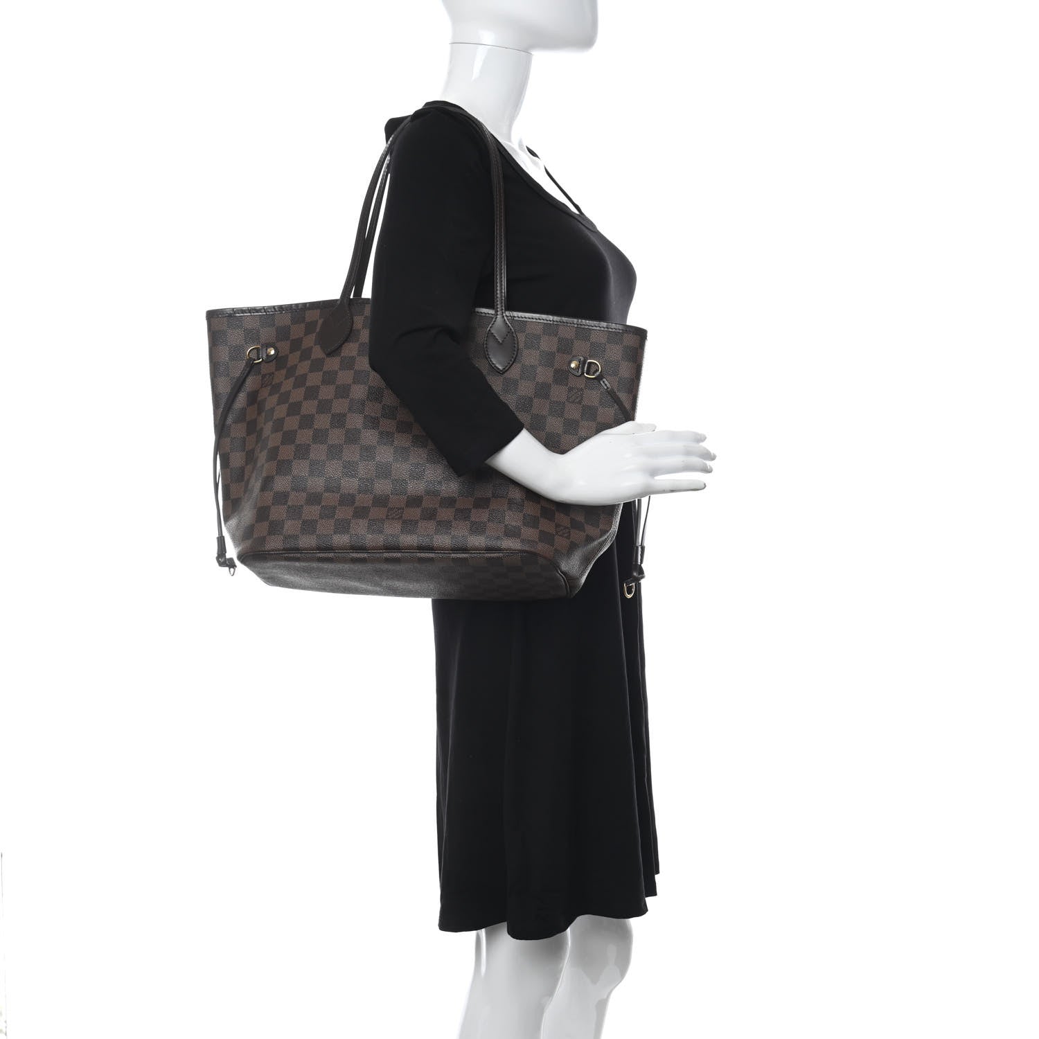 Louis Vuitton Damier Ebene Neo Neverfull MM Rose Ballerine 2 of 15