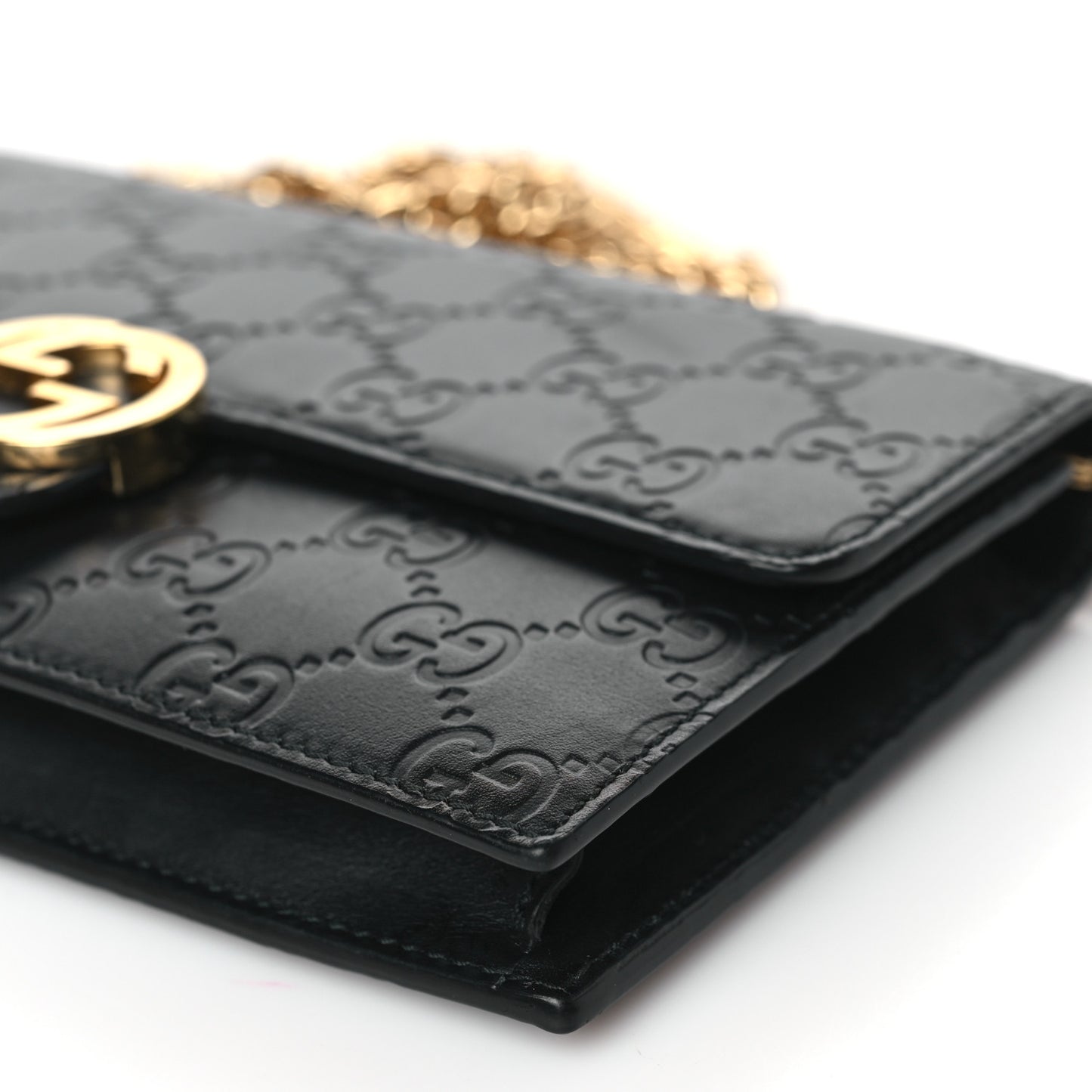 Guccissima Icon Chain Wallet Black