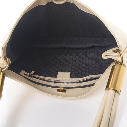 Gucci Calfskin Drawstring Hobo White 5 of 10