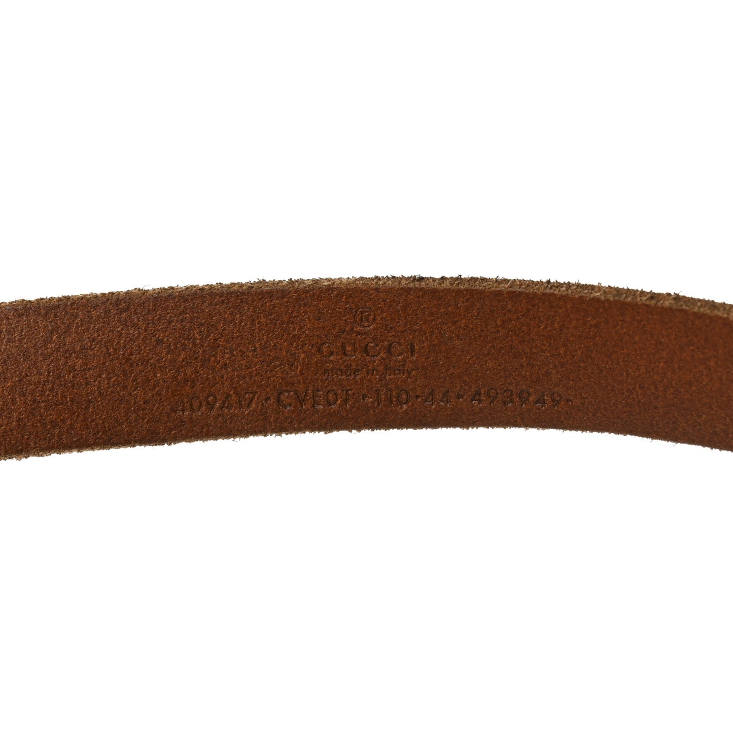 Faded Calfskin Double G 110 44 Belt Cuir