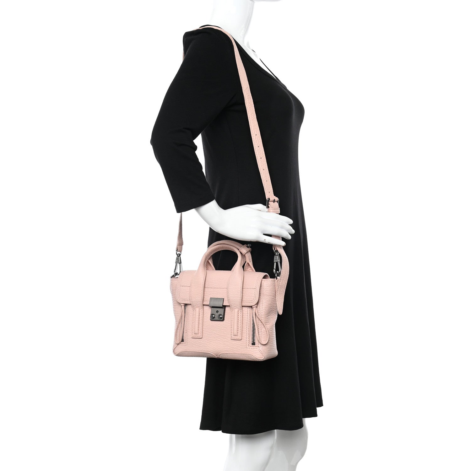 3.1 Phillip Lim Textured Calfskin Mini Pashli Satchel Petal 2 of 14