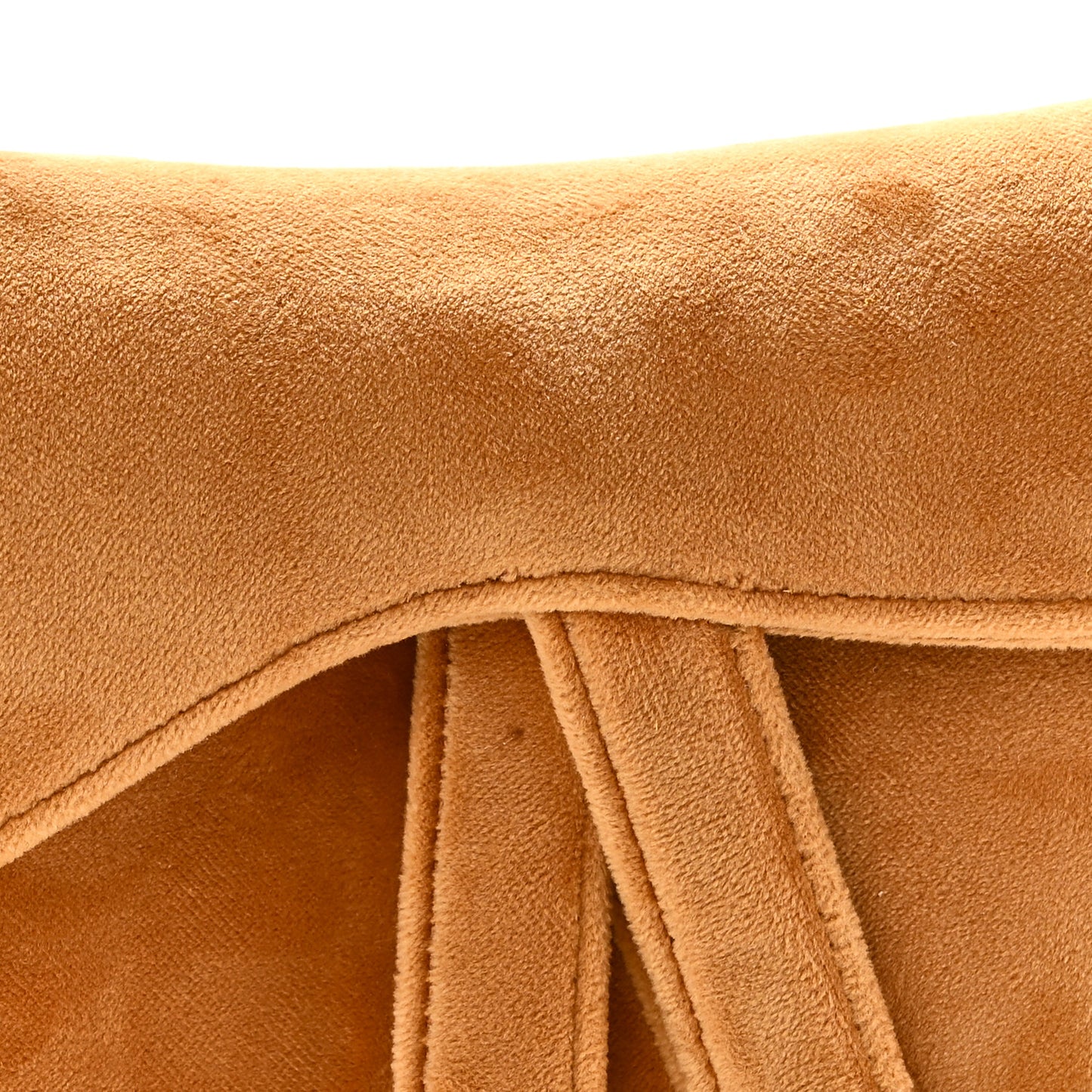 Velvet Crystal Mini Saddle Bag Tan