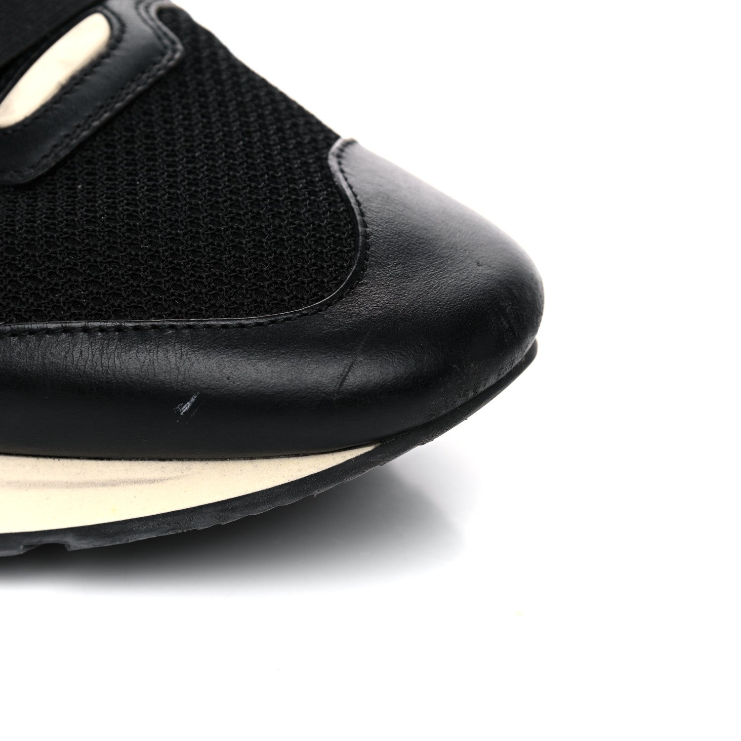 Balenciaga Mesh Calfskin Neoprene Suede Mens Race Runner Sneakers 45 Black 11 of 23