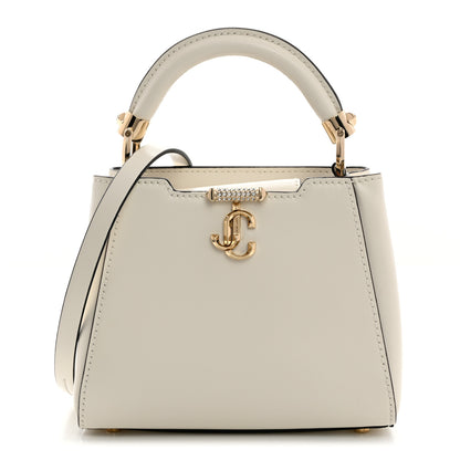 Jimmy Choo Calfskin Mini Varenne Top Handle Satchel White 1 of 10
