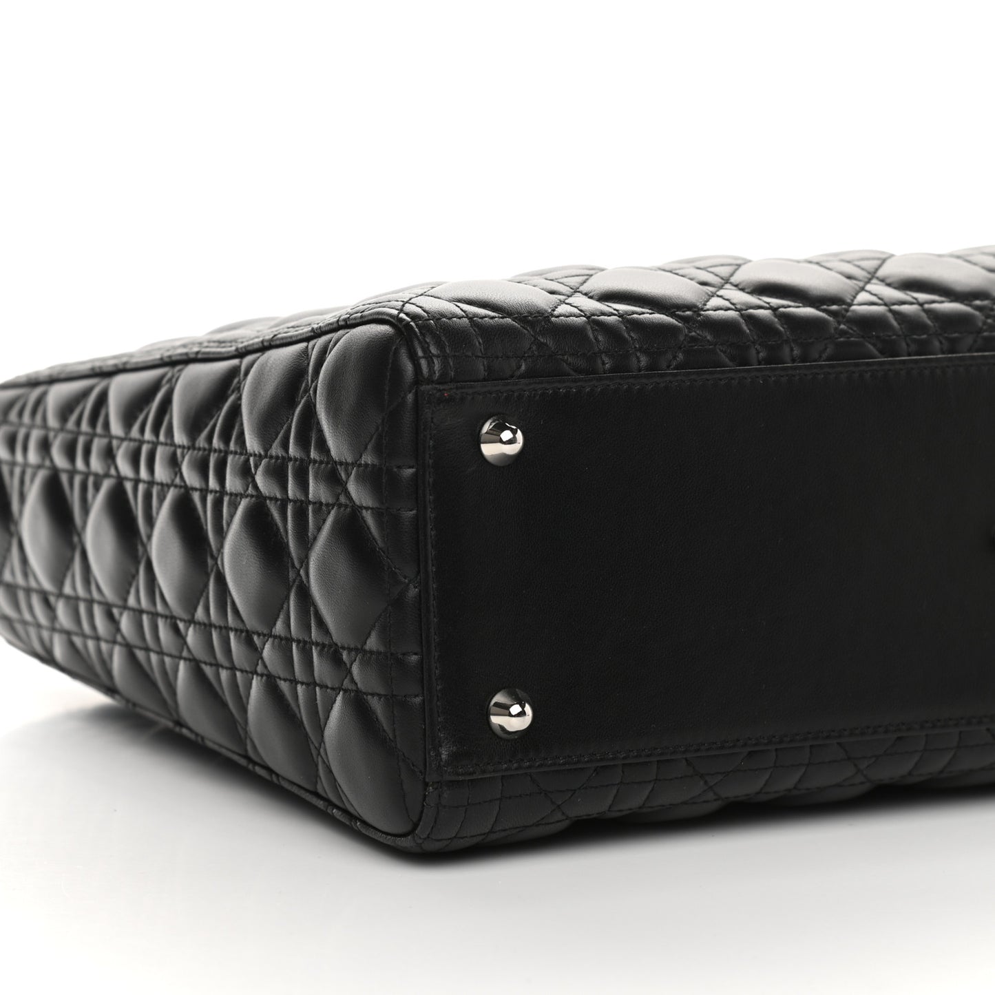 Lambskin Cannage Large Lady Dior Black