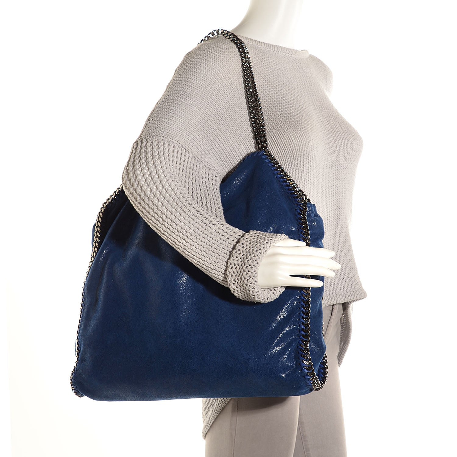 Stella McCartney Shaggy Deer Big Falabella Tote Beau Blue 2 of 10