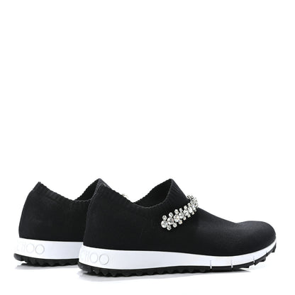 Jimmy Choo Knit Crystal Verona Sneaker 38 Black 4 of 9