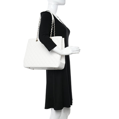 Chanel Caviar Quilted Large Classic Shopping Tote White 2 of 10