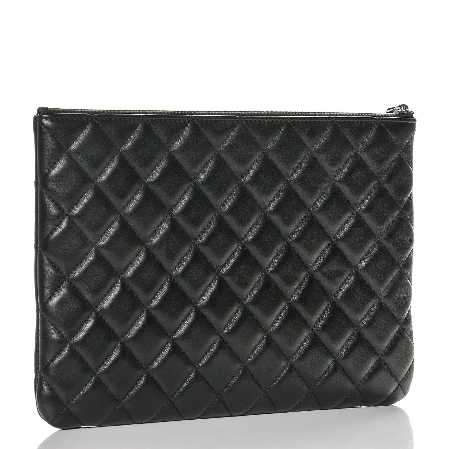 Chanel Lambskin Quilted Medium Cosmetic Case Black 3 of 7