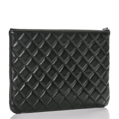 Chanel Lambskin Quilted Medium Cosmetic Case Black 3 of 7