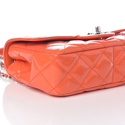 Chanel Patent Quilted Small Coco Shine Flap Orange 8 of 10