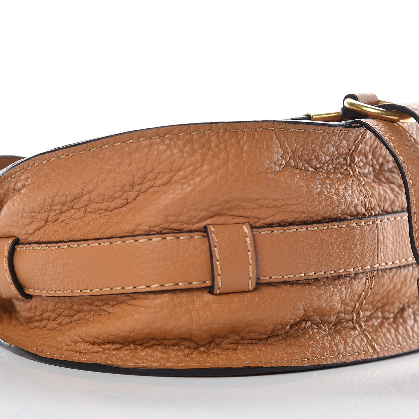 Calfskin Mini Marcie Round Crossbody Bag Autumnal Brown