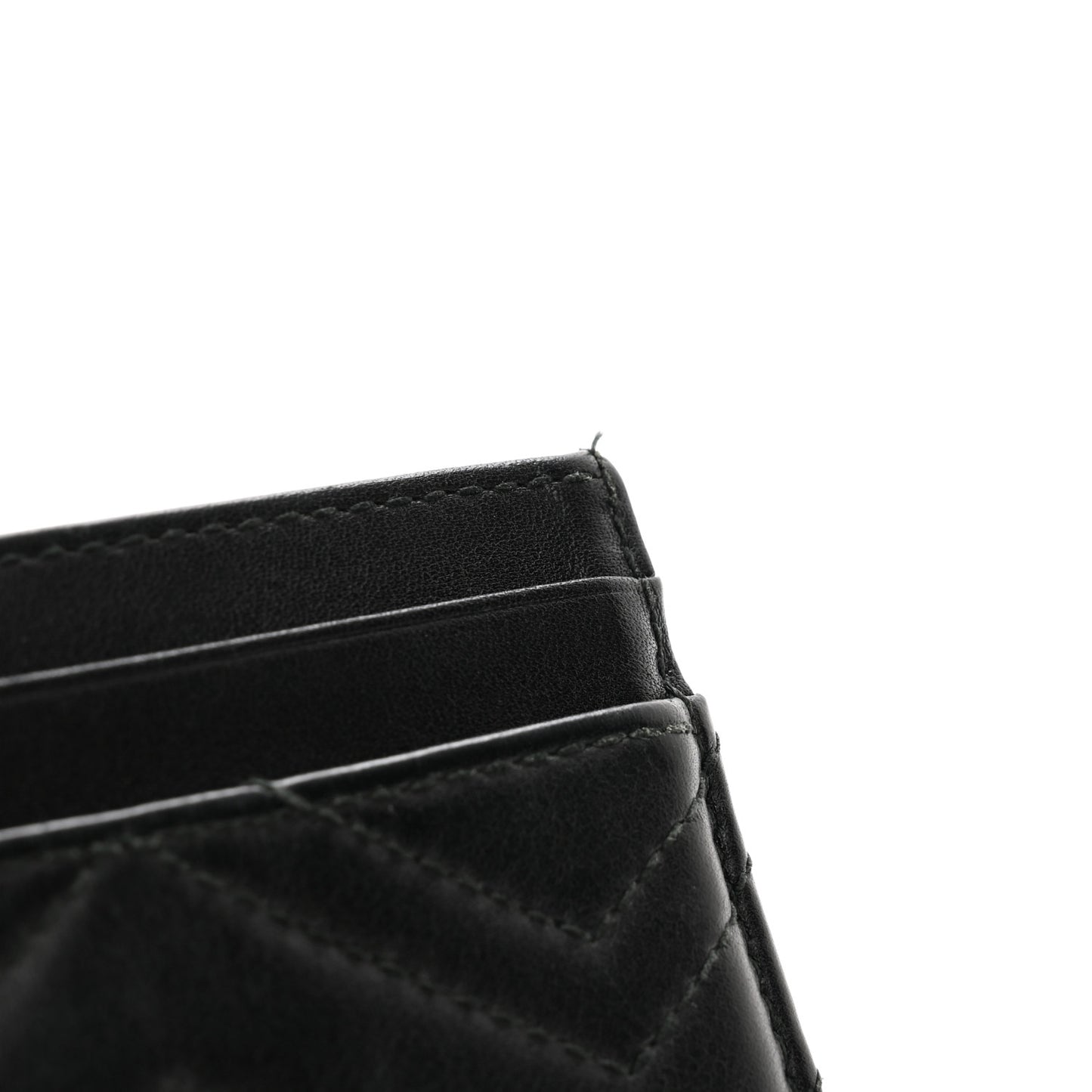 Calfskin Matelasse GG Marmont Card Holder Black