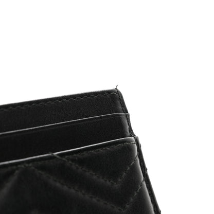 Gucci Calfskin Matelasse GG Marmont Card Holder Black 5 of 7