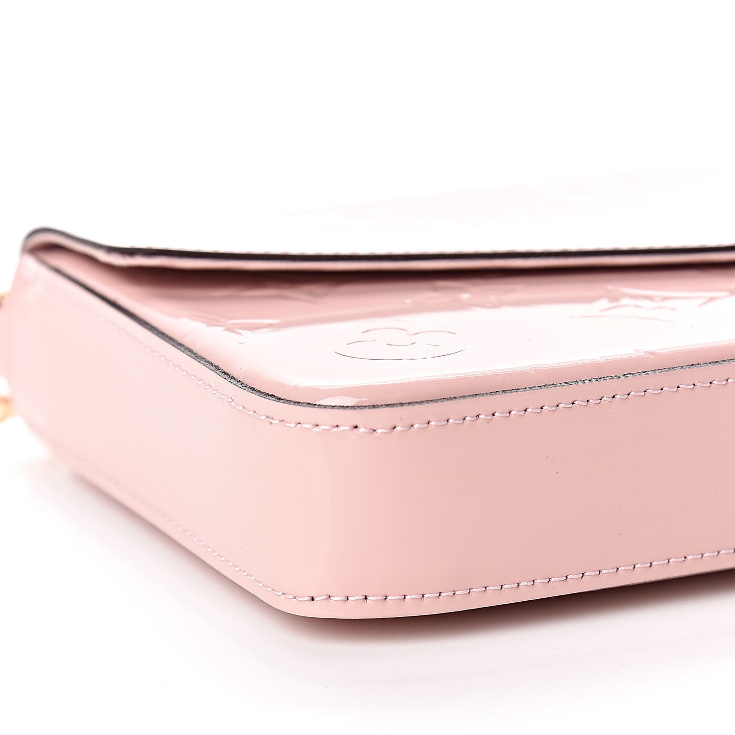 Louis Vuitton Vernis Felicie Chain Wallet Rose Ballerine 8 of 11