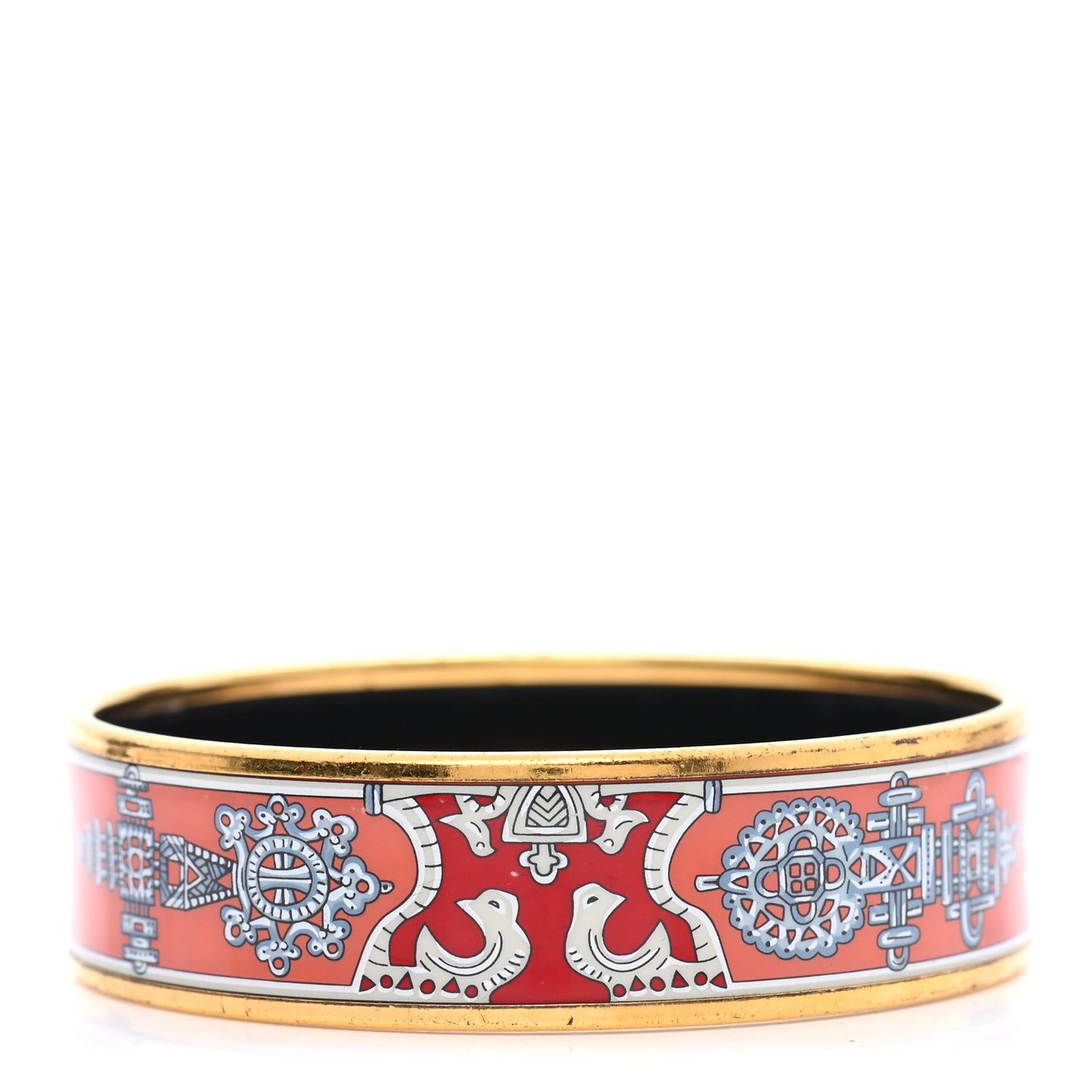 Enamel Printed Wide Birds Bracelet 65