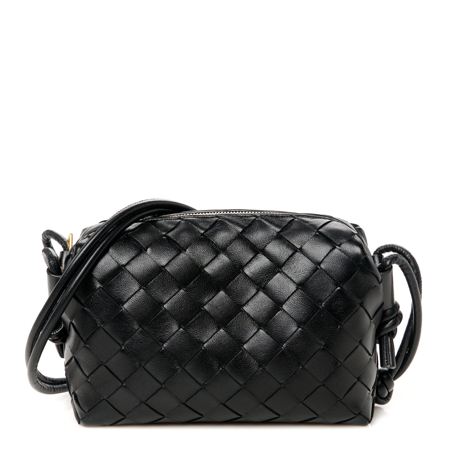 Nappa Intrecciato Mini Loop Camera Bag Black