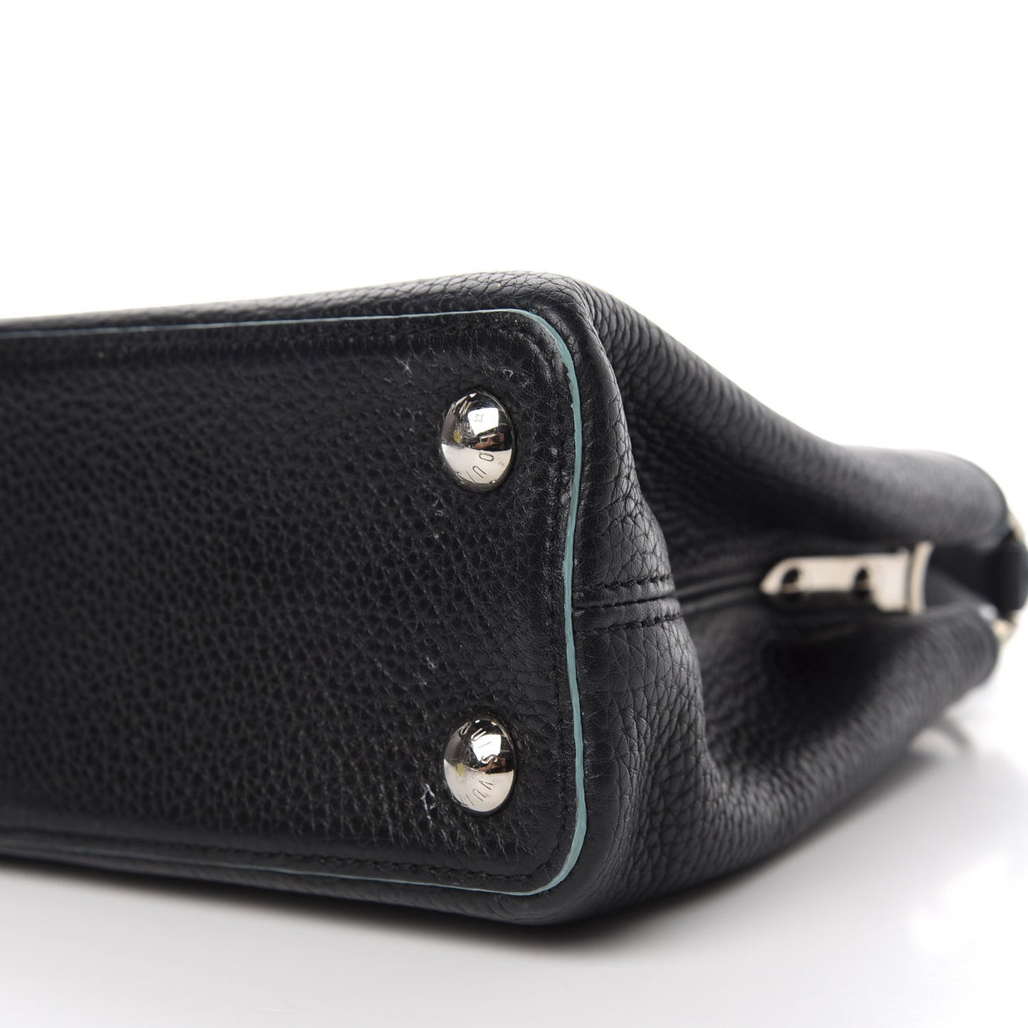 Taurillon Capucines BB Black Turquoise