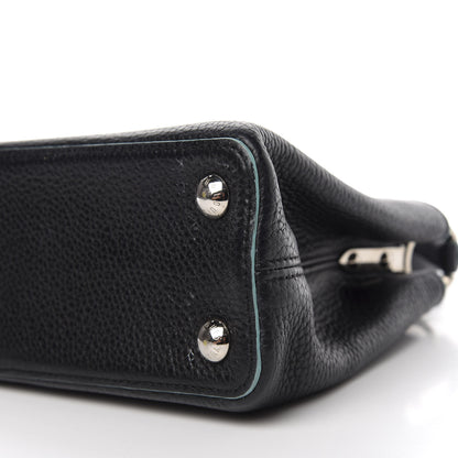 Louis Vuitton Taurillon Capucines BB Black Turquoise 9 of 10