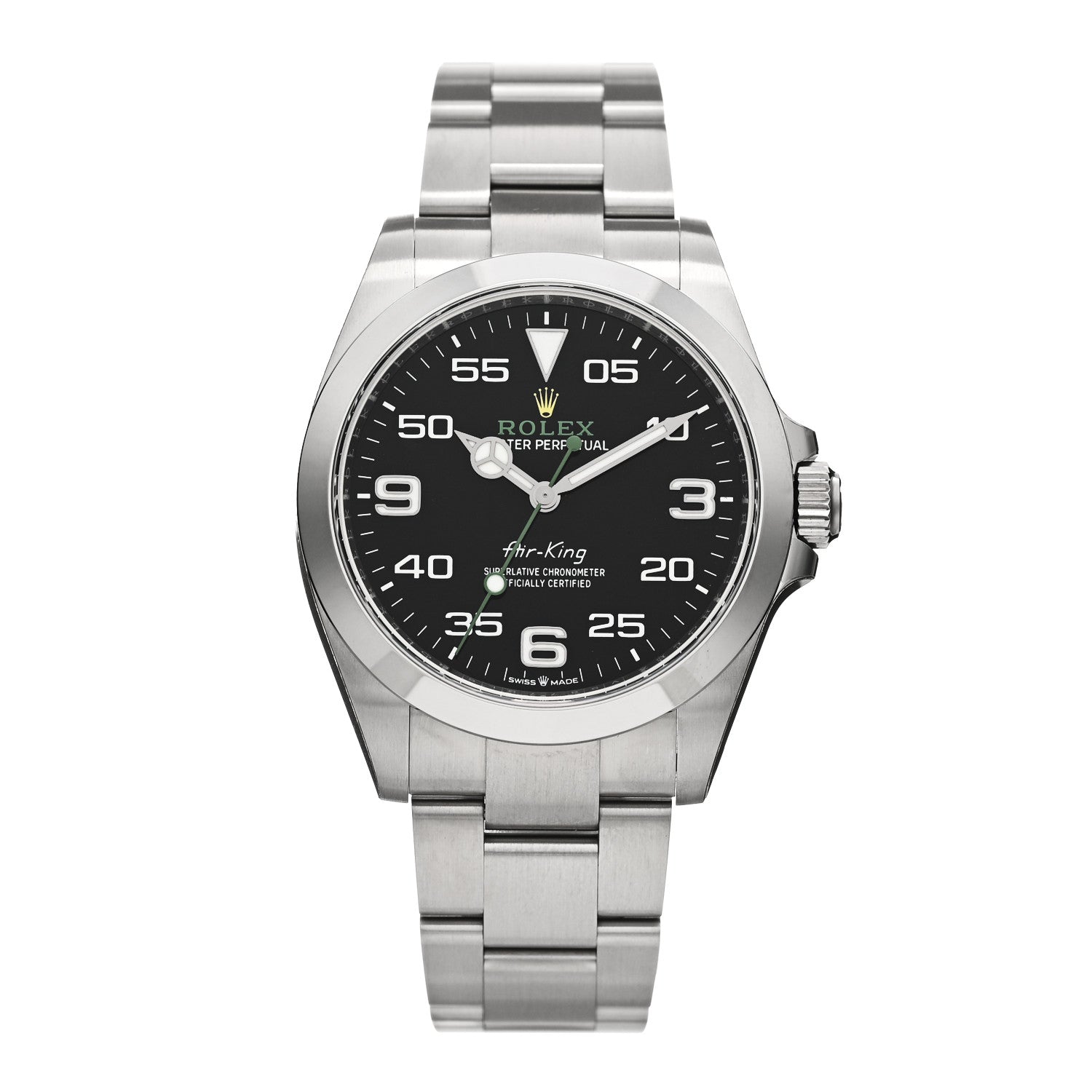 Rolex Stainless Steel 40mm Air-King Oyster Perpetual Watch Black 126900 1 of 5