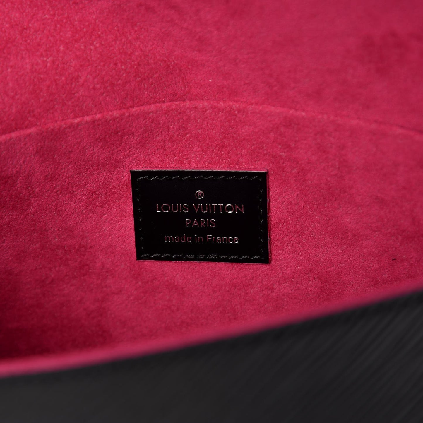 Epi Pochette Felicie Black Hot Pink