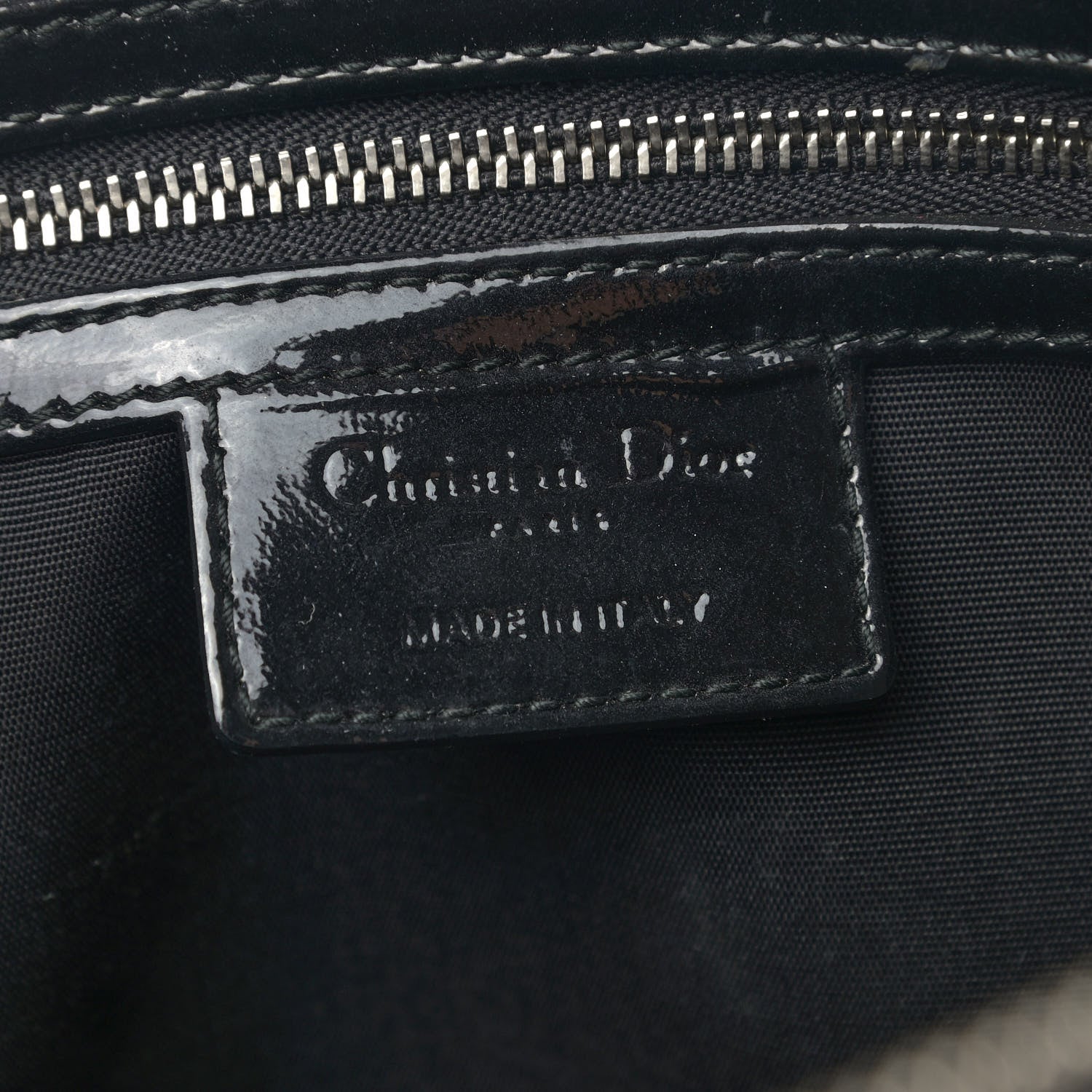 Christian Dior Patent Cannage Large Dior Soft Shopping Tote Black 6 of 10