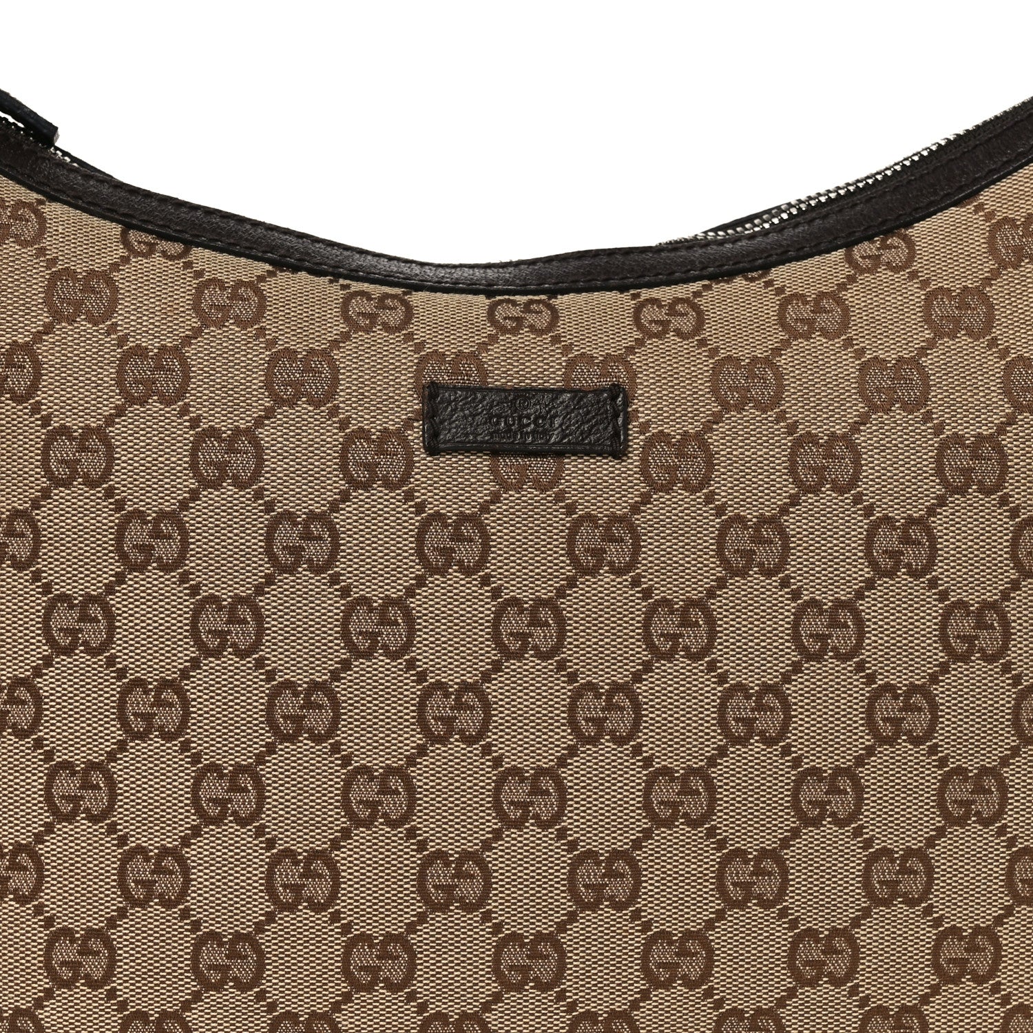 Gucci Monogram Medium Half Moon Hobo Dark Brown 8 of 10
