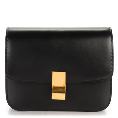 Celine Box Calfskin Medium Classic Box Flap Bag Black 1 of 8