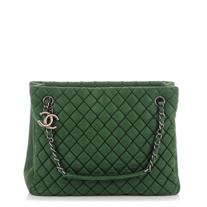 Chanel Iridescent Calfskin New Bubble Quilt Small Tote Green 1 of 7
