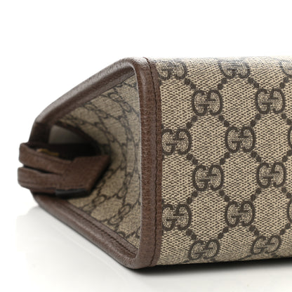 Gucci GG Supreme Monogram Web Ophidia GG Toiletry Case Beige New Acero 9 of 10
