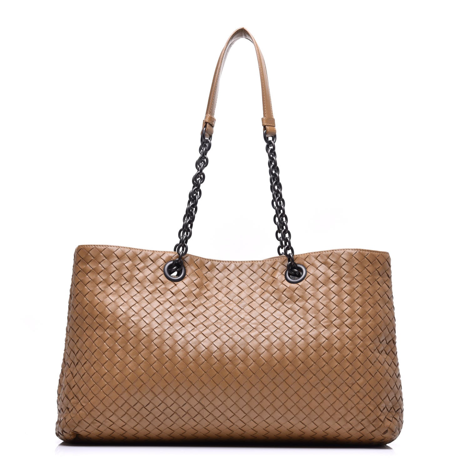 Bottega Veneta Nappa Intrecciato Large Classic Chain Strap Tote Almond 1 of 8