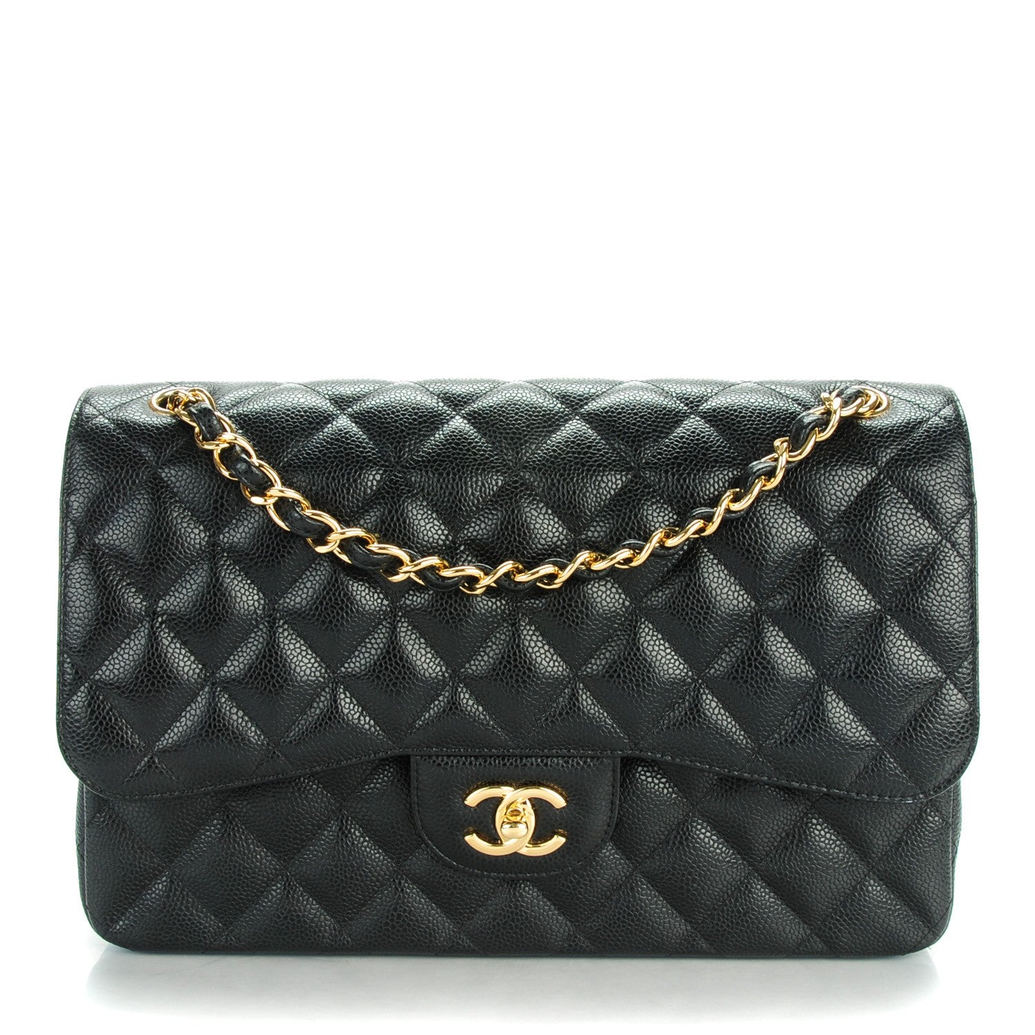 Chanel Caviar Quilted Jumbo Double Flap Black 1 of 8