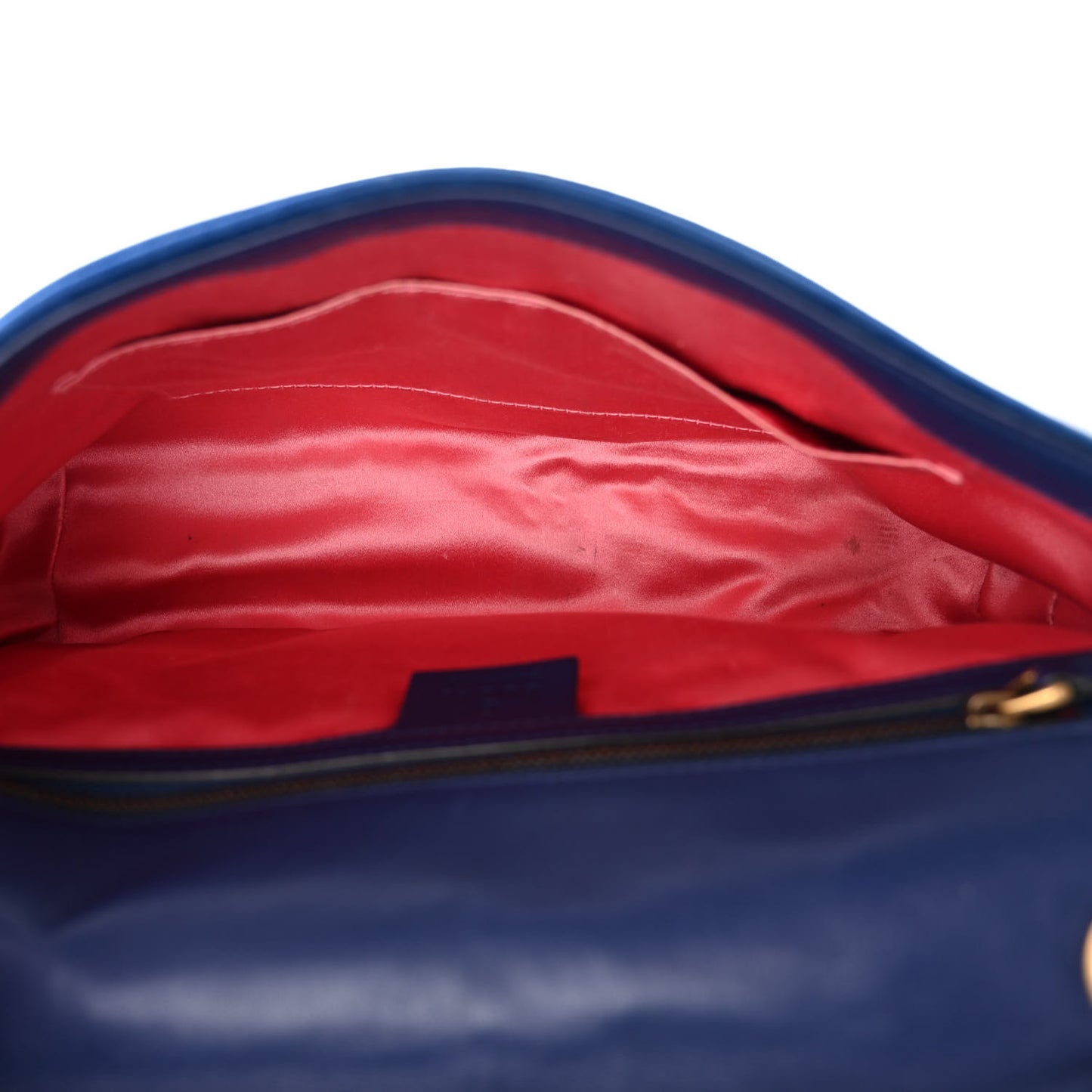 Velvet Matelasse Medium GG Marmont Shoulder Bag Cobalt Blue
