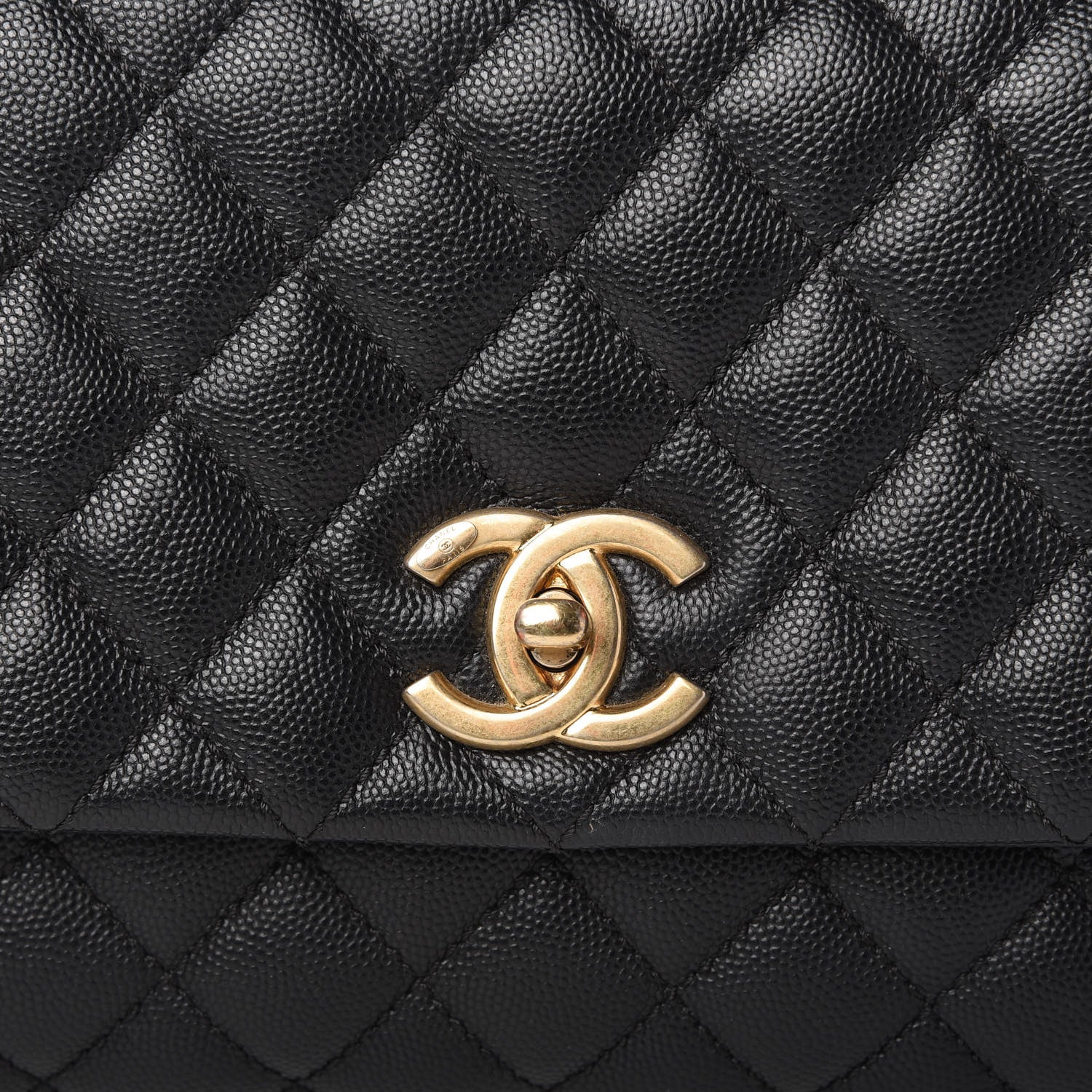 Chanel Caviar Lizard Embossed Quilted Small Coco Handle Flap 10 of 10