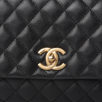 Chanel Caviar Lizard Embossed Quilted Small Coco Handle Flap 10 of 10