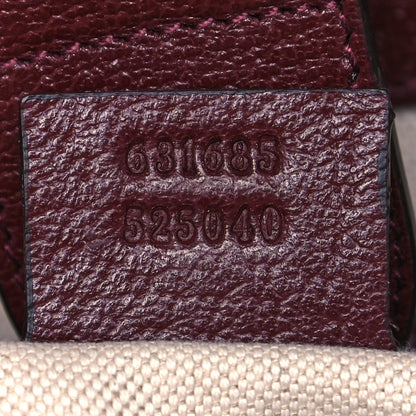 Gucci Monogram Textured Dollar Calfskin Web Medium Ophidia Shopping Tote Sahara Rubino Chardonnay 7 of 12