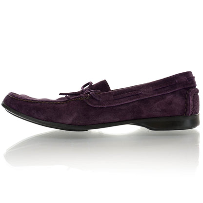 Hermes Mens Gaucho Suede Loafers 41 Prune 1 of 6
